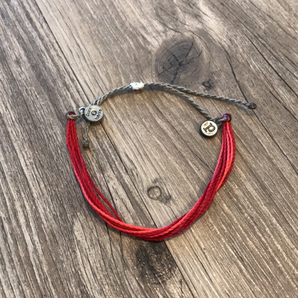 Pure Barre Pure Vida Red Adjustable Logo Bracelet | Limited Edition, Sold Out
